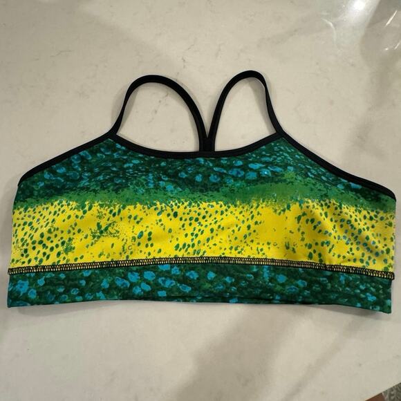Guy Harvey Fitted Sports Bra with padding Size M Medium Bikini Top Swimsuit - Picture 1 of 2